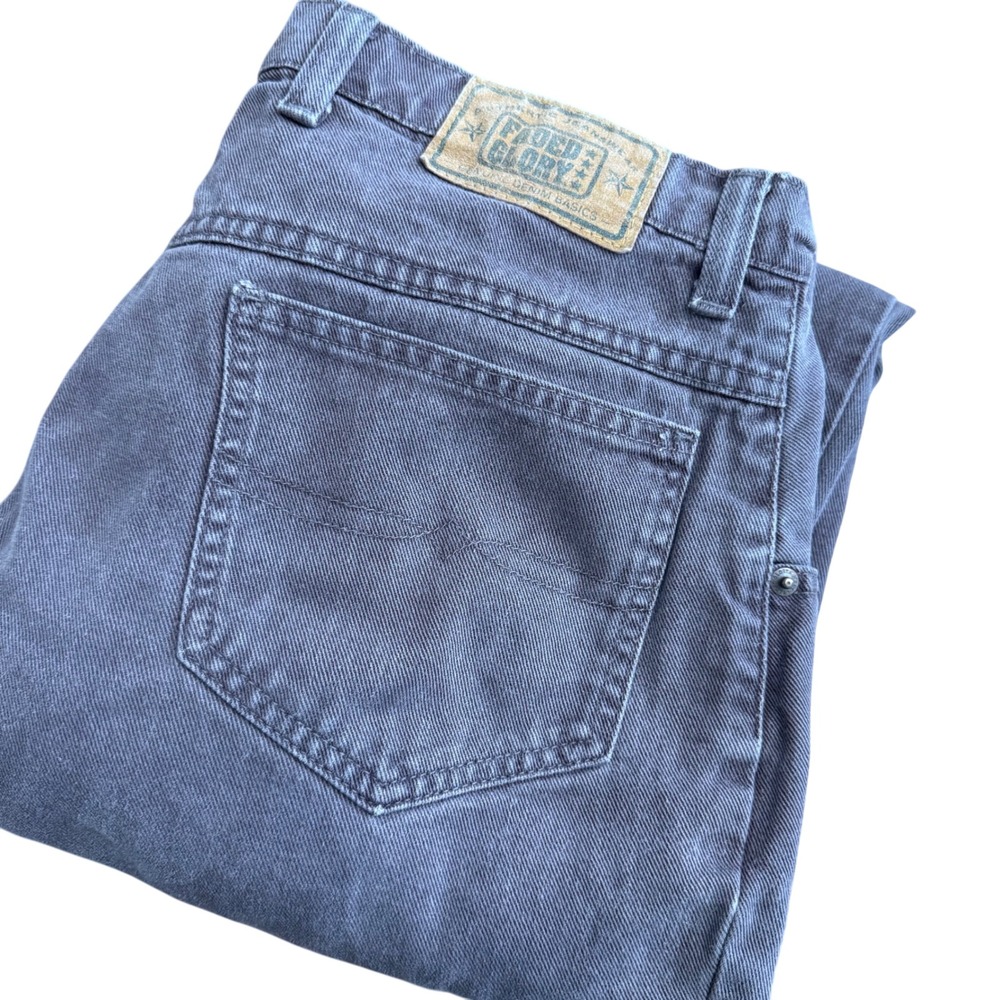 Faded Glory Classic Fit‎ Womens 34x32 Gray Jeans Denim Pants Plus Size Vintage
